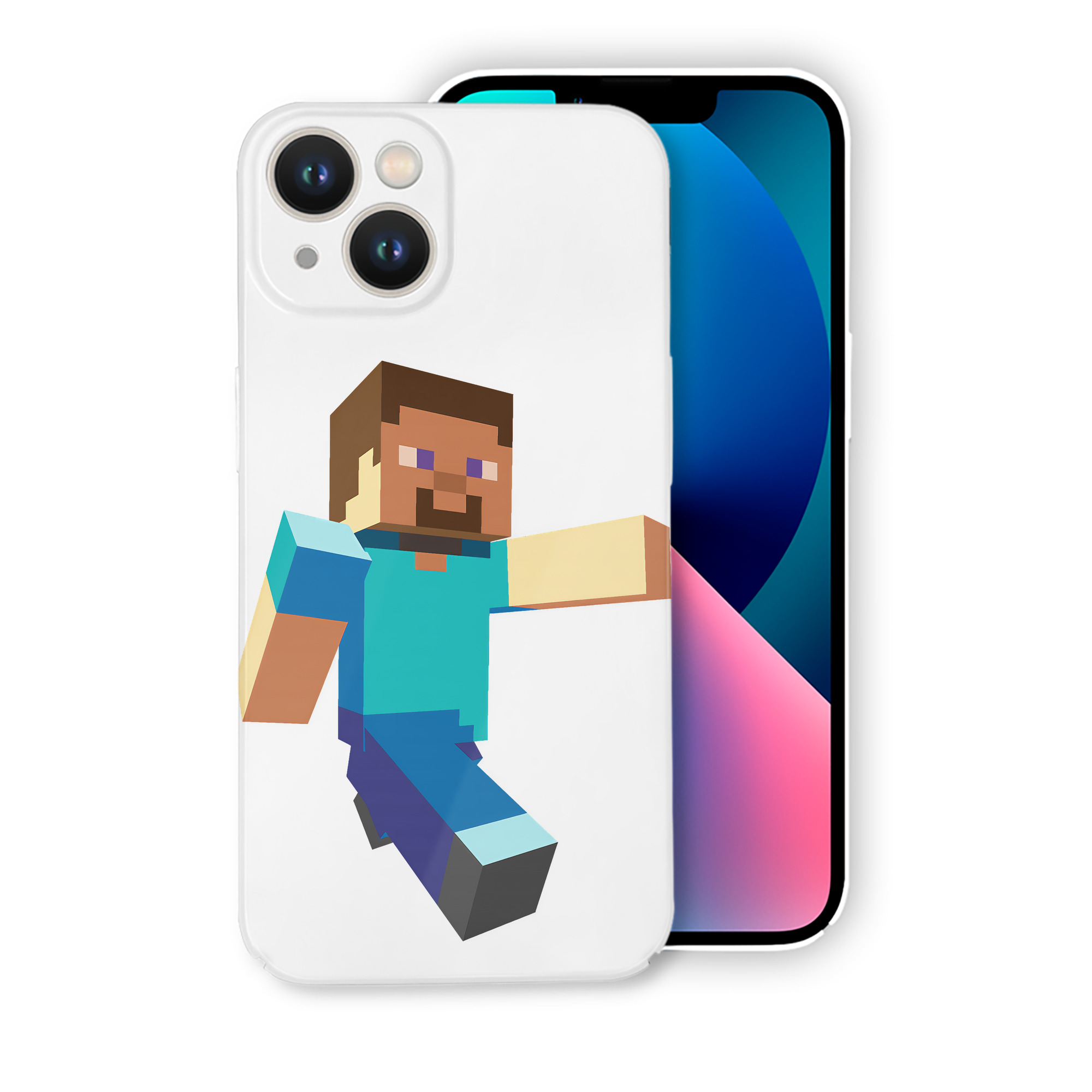 （画像用） マインクラフト ブロックの世界 Minecraft MC Block world 【iPhone 14シリーズ対応】ハードケース